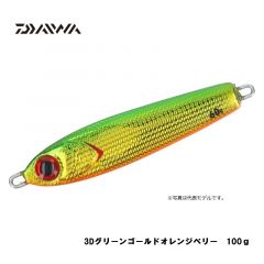 ダイワ（Daiwa）　紅牙 ベイメタル真鯛　100g　3Dグリーンゴールドオレンジベリー　タイジギ メタルジグ マダイ釣り