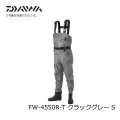 ダイワ (Daiwa)　FW-4550R-T  タイトフィットフィッシングウェーダー  クラックグレー  S　チェストハイ　フェルトスパイク　胴付長靴
