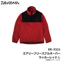 ダイワ　DE-3321 エアリーフリースプルオーバー ラッカーレッド L