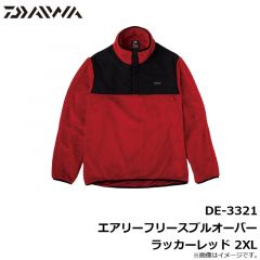 ダイワ　DE-3321 エアリーフリースプルオーバー ラッカーレッド 2XL