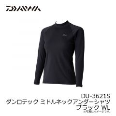 ダイワ　DU-3621S ダンロテック ミドルネックアンダーシャツ ブラック WL