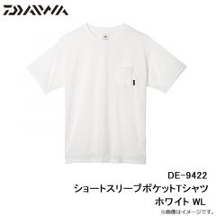 DE-9422 ショートスリーブポケットTシャツ ホワイト WL【夏物衣料大処分】