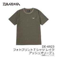 ダイワ　DE-6923 フォトプリントTシャツ レイク アッシュオリーブ L