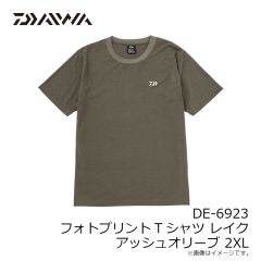 ダイワ　DE-6923 フォトプリントTシャツ レイク アッシュオリーブ 2XL