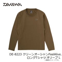 ダイワ　DE-8223 クリーンオーシャンFeelAlive.ロングTシャツ オリーブ L