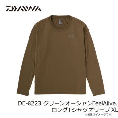 ダイワ　DE-8223 クリーンオーシャンFeelAlive.ロングTシャツ オリーブ XL