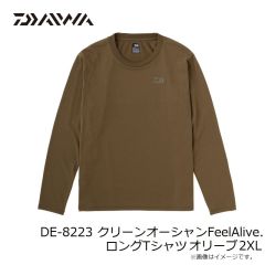 ダイワ　DE-8223 クリーンオーシャンFeelAlive.ロングTシャツ オリーブ 2XL