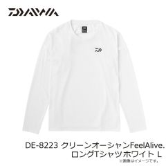 ダイワ　DE-8223 クリーンオーシャンFeelAlive.ロングTシャツ ホワイト L