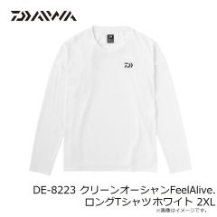 ダイワ　DE-8223 クリーンオーシャンFeelAlive.ロングTシャツ ホワイト 2XL