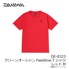 ダイワ　DE-8323 クリーンオーシャンFeelAlive.Tシャツ レッド M