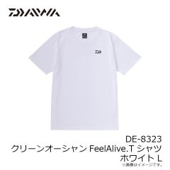 ダイワ　DE-8323 クリーンオーシャンFeelAlive.Tシャツ ホワイト L