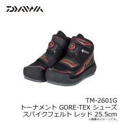 ダイワ　TM-2601G トーナメント GORE-TEX シューズ スパイクフェルト レッド 25.5cm