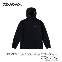 ダイワ　DE-9223 ライトストレッチフーディー ブラック XL