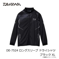 ダイワ　DE-7524 ロングスリーブ ドライシャツ ブラック XL