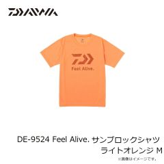 ダイワ　DE-9524 Feel Alive.サンブロックシャツ ライトオレンジ M