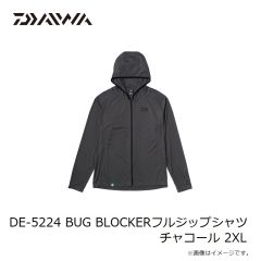 ダイワ　DE-5224 BUG BLOCKERフルジップシャツ チャコール 2XL