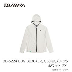 ダイワ　DE-5224 BUG BLOCKERフルジップシャツ ホワイト 2XL