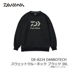 ダイワ　DE-8224 DANROTECH スウェットクルーネック ブラック 3XL