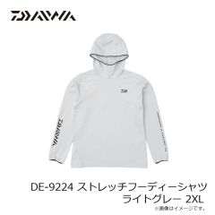 ダイワ　DE-9224 ストレッチフーディーシャツ ライトグレー 2XL