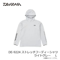 ダイワ　DE-9224 ストレッチフーディーシャツ ライトグレー L