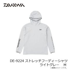 ダイワ　DE-9224 ストレッチフーディーシャツ ライトグレー M