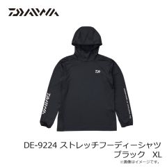 ダイワ　DE-9224 ストレッチフーディーシャツ ブラック XL