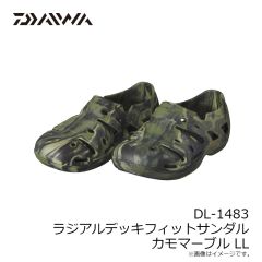 ダイワ　DL-1483 ダイワ ラジアルデッキフィットサンダル ブラック LL