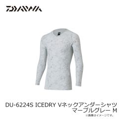 ダイワ　DU-6224S ICEDRY Vネックアンダーシャツ マーブルブラック WL