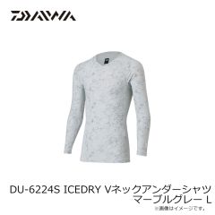 ダイワ　DU-6224S ICEDRY Vネックアンダーシャツ マーブルブラック WL