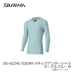 ダイワ　DU-6224S ICEDRY Vネックアンダーシャツ マーブルブラック WL