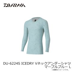 ダイワ　DU-6224S ICEDRY Vネックアンダーシャツ マーブルブルー L