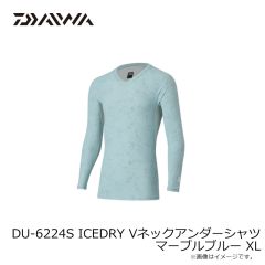 ダイワ　DU-6224S ICEDRY Vネックアンダーシャツ マーブルブラック WL