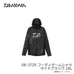 ダイワ　DE-3725 フーディゲームシャツ タイドブラック 2XL