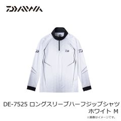 ダイワ　DE-7525 ロングスリーブ ハーフジップシャツ ホワイト M