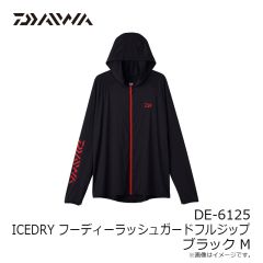 ダイワ　DE-6125 ICEDRY フーディラッシュガードフルジップ ブラック M
