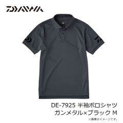 ダイワ　DE-7925 半袖ポロシャツ ガンメタル×ブラック M