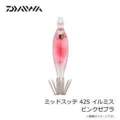 ダイワ　ミッドスッテ 35S リフレクト ピンクキャップ ライトブルー/クリアー