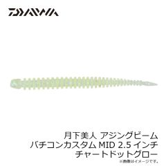 ダイワ　月下美人 アジングビーム バチコンカスタムMID 2.5インチ グローレモン