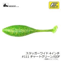 ハイドアップ　スタッガーワイド 4インチ #111 チャートグリーン/GOF