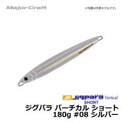 メジャークラフト　ジグパラ バーチカル ショート　180g　#08 シルバー
