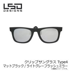 LSDデザイン　クリップサングラス Type4 ライトグレーフレッシュミラー