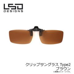 LSDデザイン　クリップサングラス Type2 ブラウン