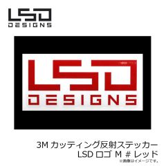 LSDデザイン　3M 反射ステッカー LSDロゴ M #レッド