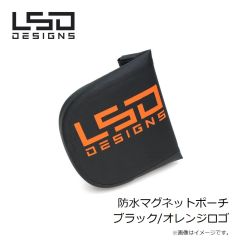 LSDデザイン　防水マグネットポーチ ブラック/オレンジロゴ