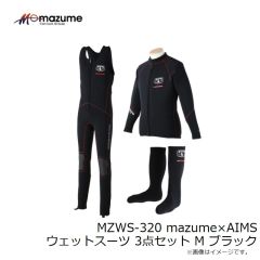 オレンジブルー　MZWS-320 mazume×AIMS ウェットスーツ 3点セット M ブラック