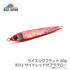 ライズジャパン　ライズジグフラット 60g #RJ12 サイドレッドゼブラグロー