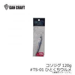 ガンクラフト　コソジグ 120g #TS-01 ひとくちウルメ(谷山オリカラ)