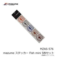 オレンジブルー　MZAS-576 mazume ステッカー Fish mini 5枚セット