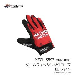 オレンジブルー　MZGL-S597 mazume ゲームフィッシンググローブ LL レッド