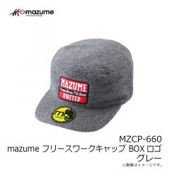 オレンジブルー　MZCP-660 mazume フリースワークキャップ BOXロゴ グレー